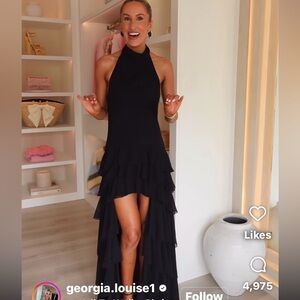 Zara viral black ruffle dress